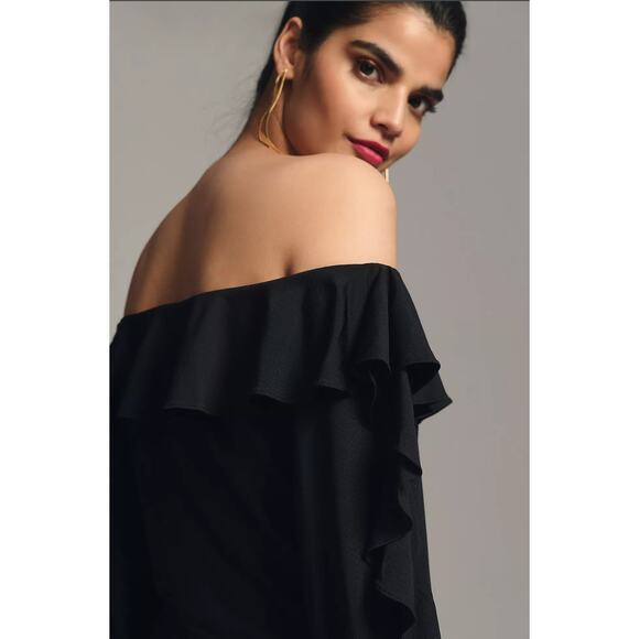 Anthropologie Off-The-Shoulder Ruffle Top - New XL - Picture 2 of 5